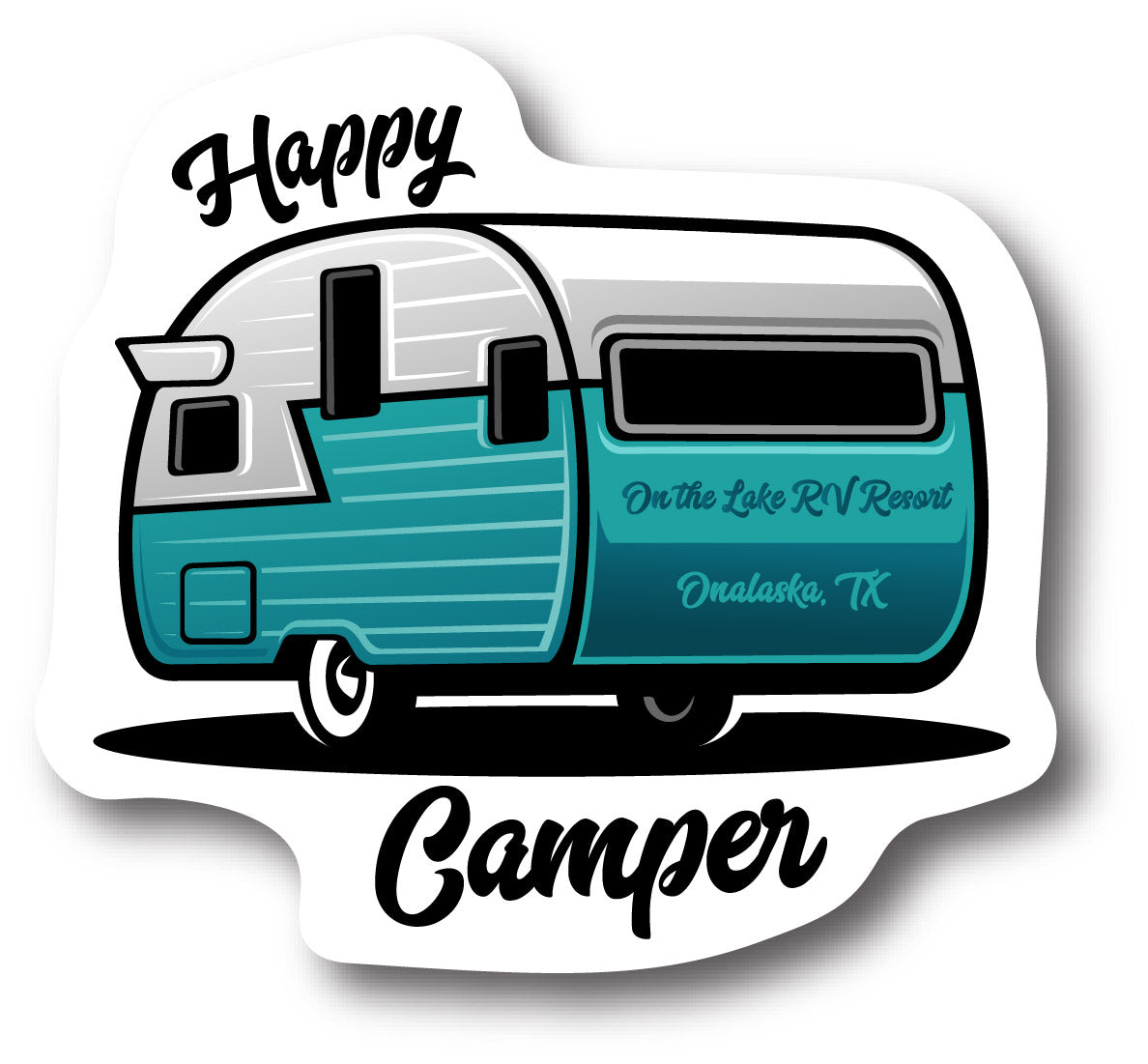 Happy Camper On the Lake RV Sticker