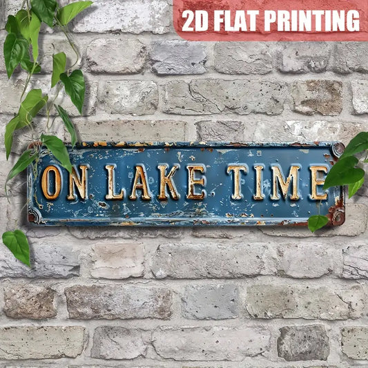 On Lake Time Metal Wall Art