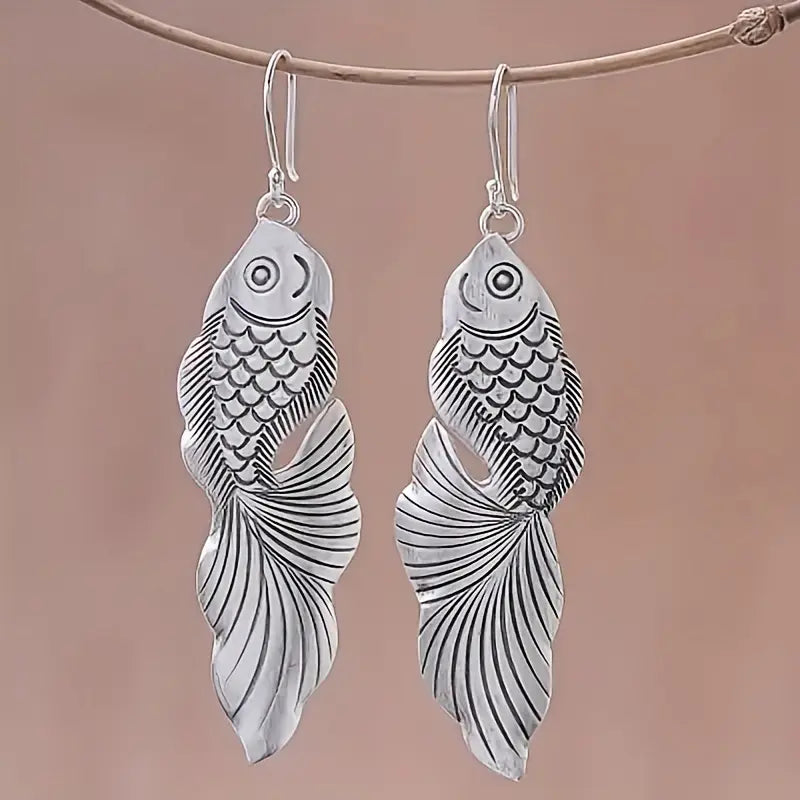 Silver Goldfish Earrings