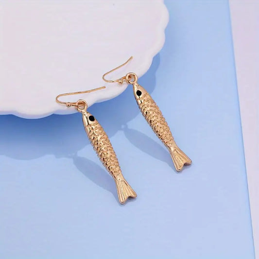 Golden Fish Earrings