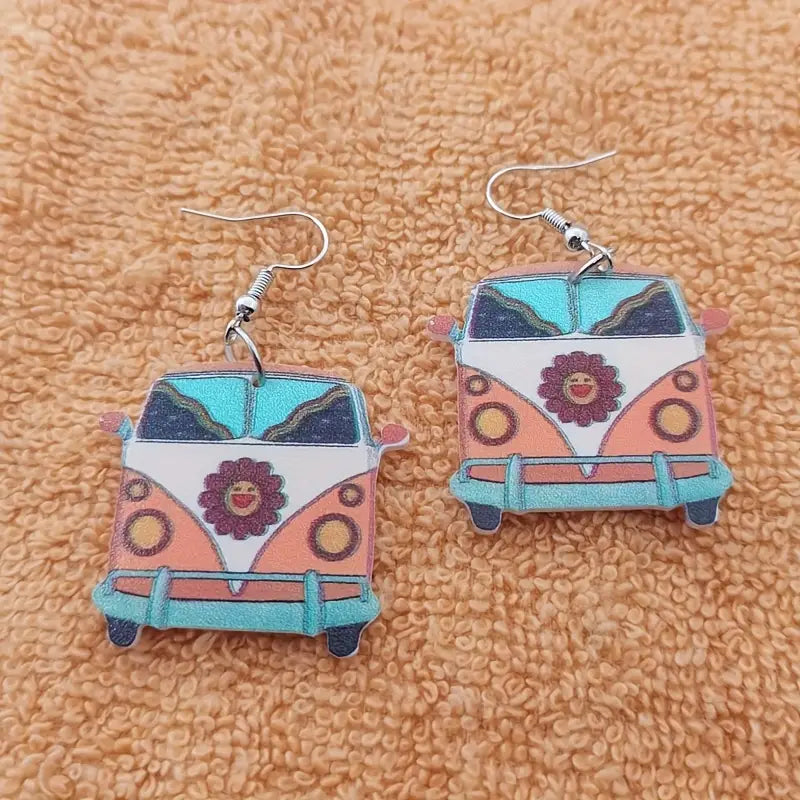 Vintage VW Bus Earrings